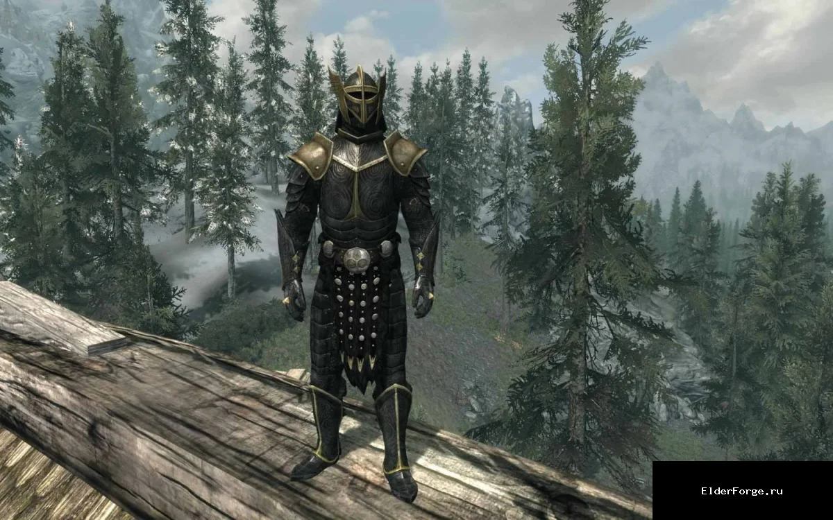 Обложка мода: Темная стальная броня для Skyrim Legendary Edition – новый ретекстур и крафт