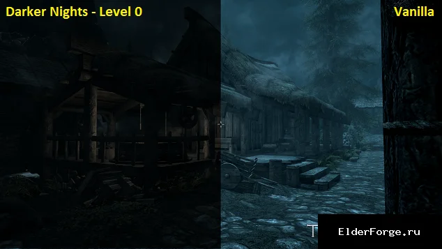 Обложка мода: Темные ночи – усиление ночной темноты в Skyrim SE