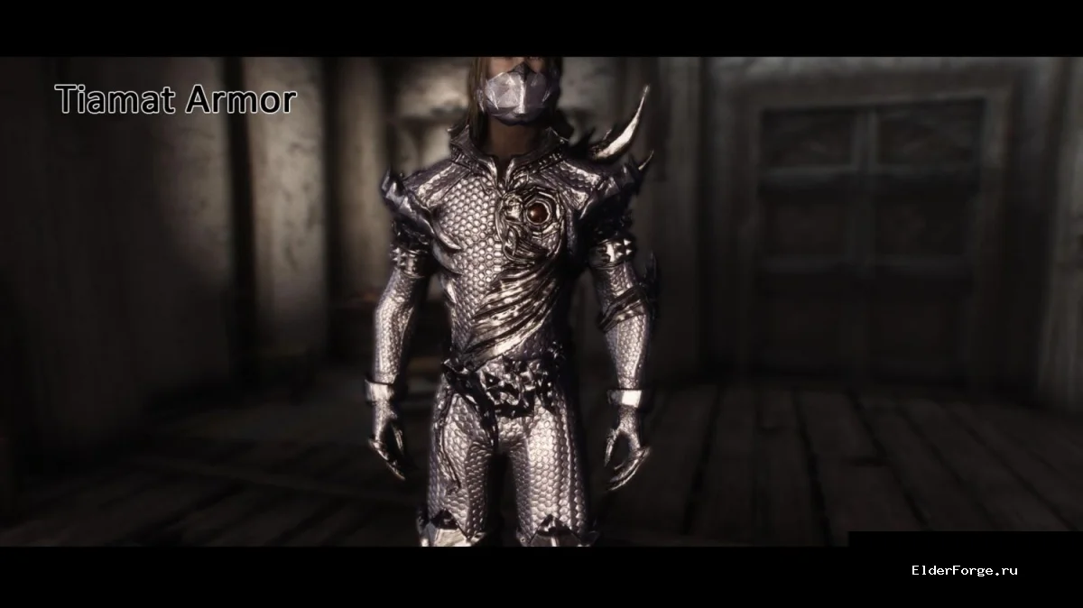 Обложка мода: Тиаматовая лёгкая броня для Skyrim Legendary Edition – Даэдрический набор