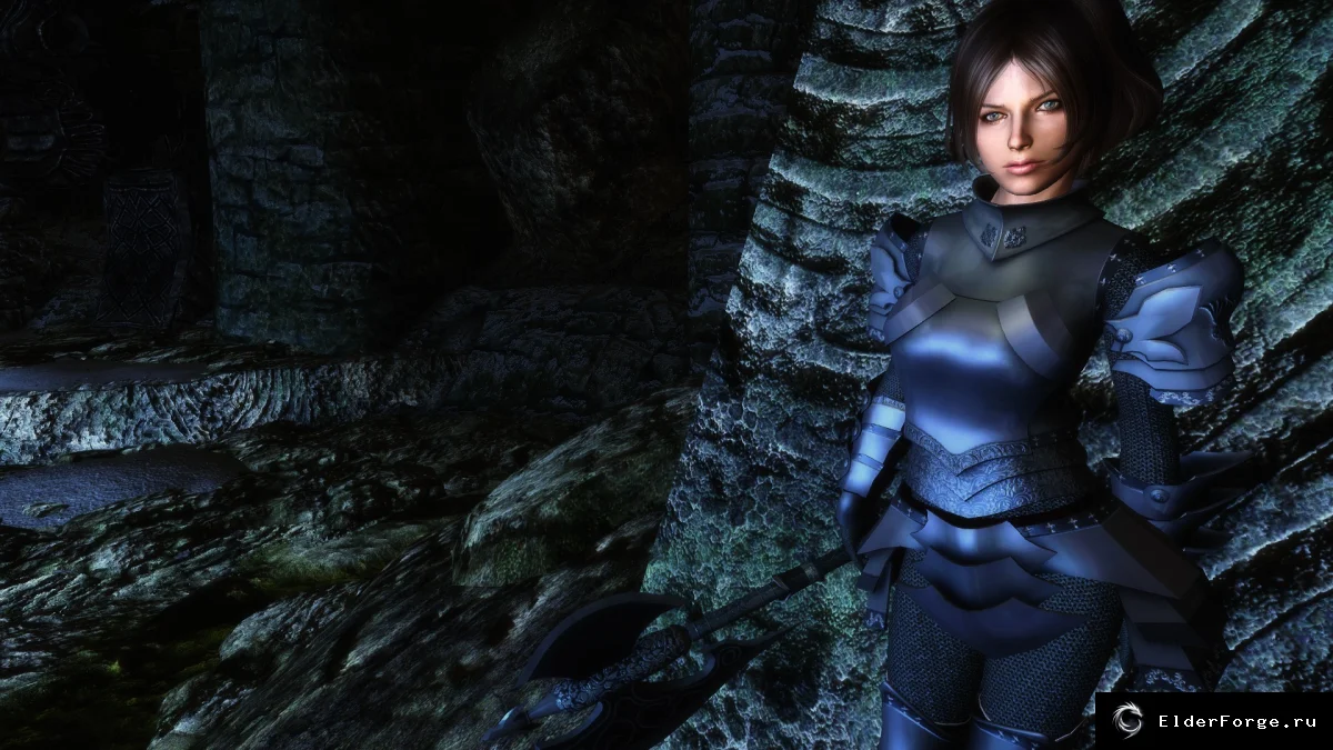 Обложка мода: Тяжёлая броня «Убийца Властителей» для женщин с секирой — Skyrim LE