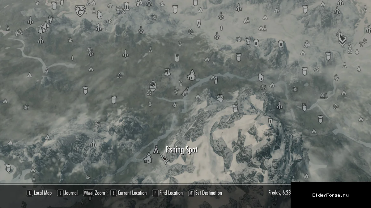 Обложка мода: Точки быстрого перемещения к рыболовным локациям для Skyrim SE‑AE