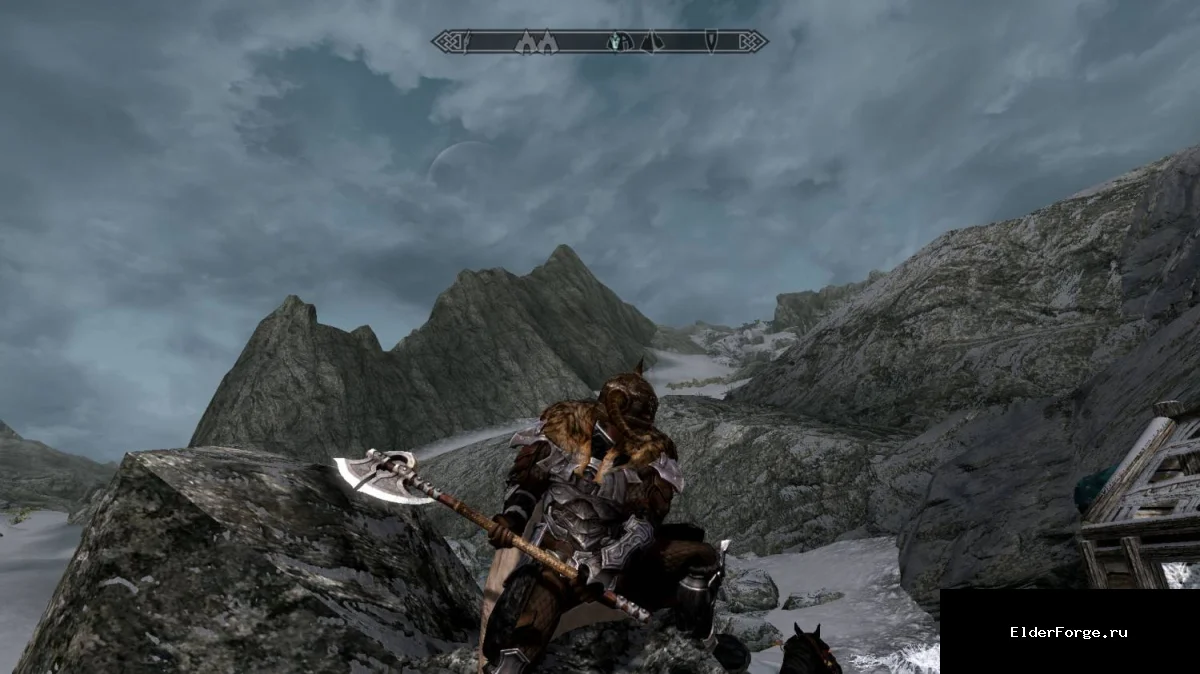 Обложка мода: Топор Хротмунда – уникальное оружие из кургана в Skyrim Legendary Edition