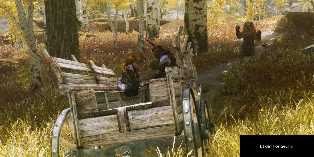 Обложка мода: Touring Carriages – мирные животные в Skyrim LE