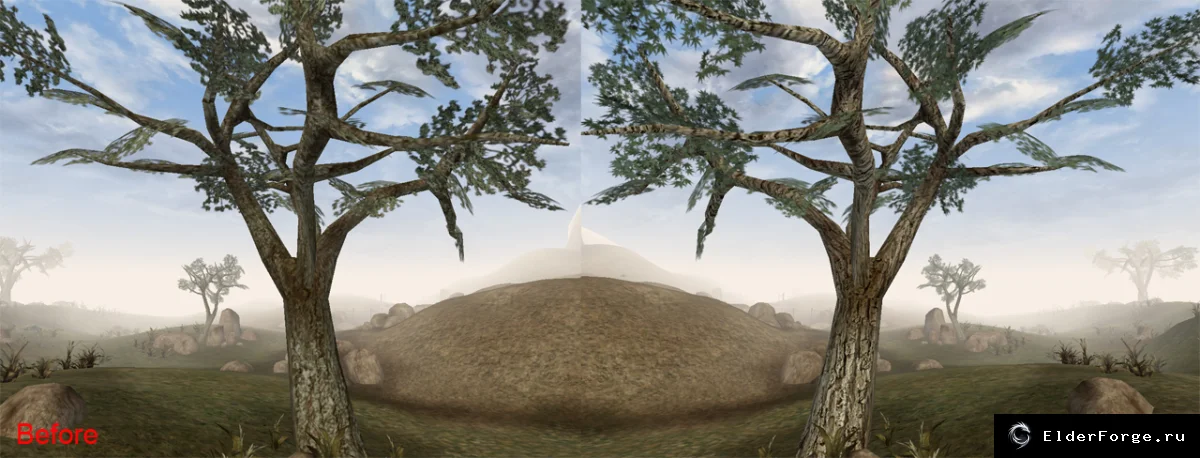 Обложка мода: Tree Repaint — новые текстуры коры и листьев для Morrowind