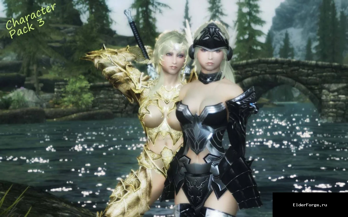 Обложка мода: Три пак спутниц от mayatola для Skyrim Legendary Edition – новые компаньоны