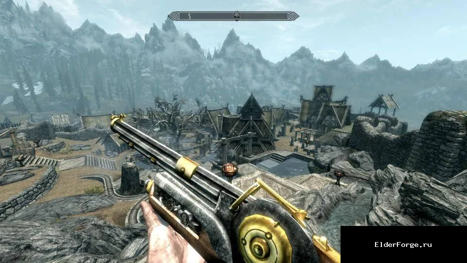 Обложка мода: Two-Handed Dwemer Rifle LE — двуручная двемерская винтовка для Skyrim LE