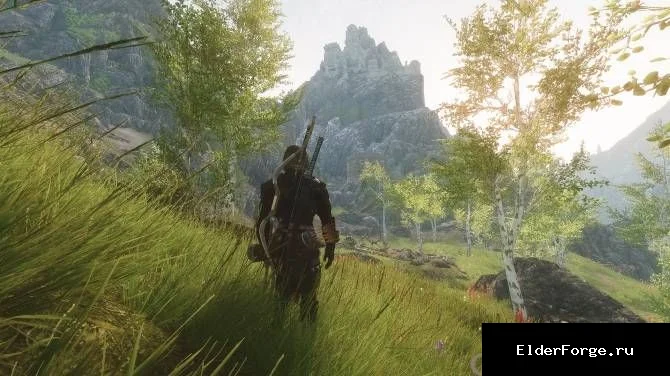 Обложка мода: Убежище Эмера для Skyrim SE‑AE: Двемерская крепость на вершине горы