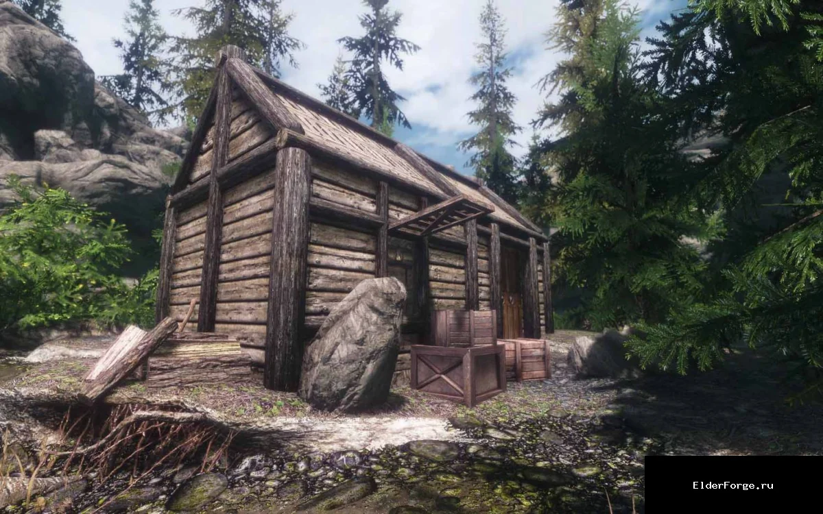 Обложка мода: Уютный домик в долине — новый жилой объект для Skyrim Legendary Edition