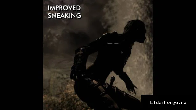 Обложка мода: Улучшенное обнаружение в скрытности LE — Improved Sneak Detection, свет и шум в Skyrim