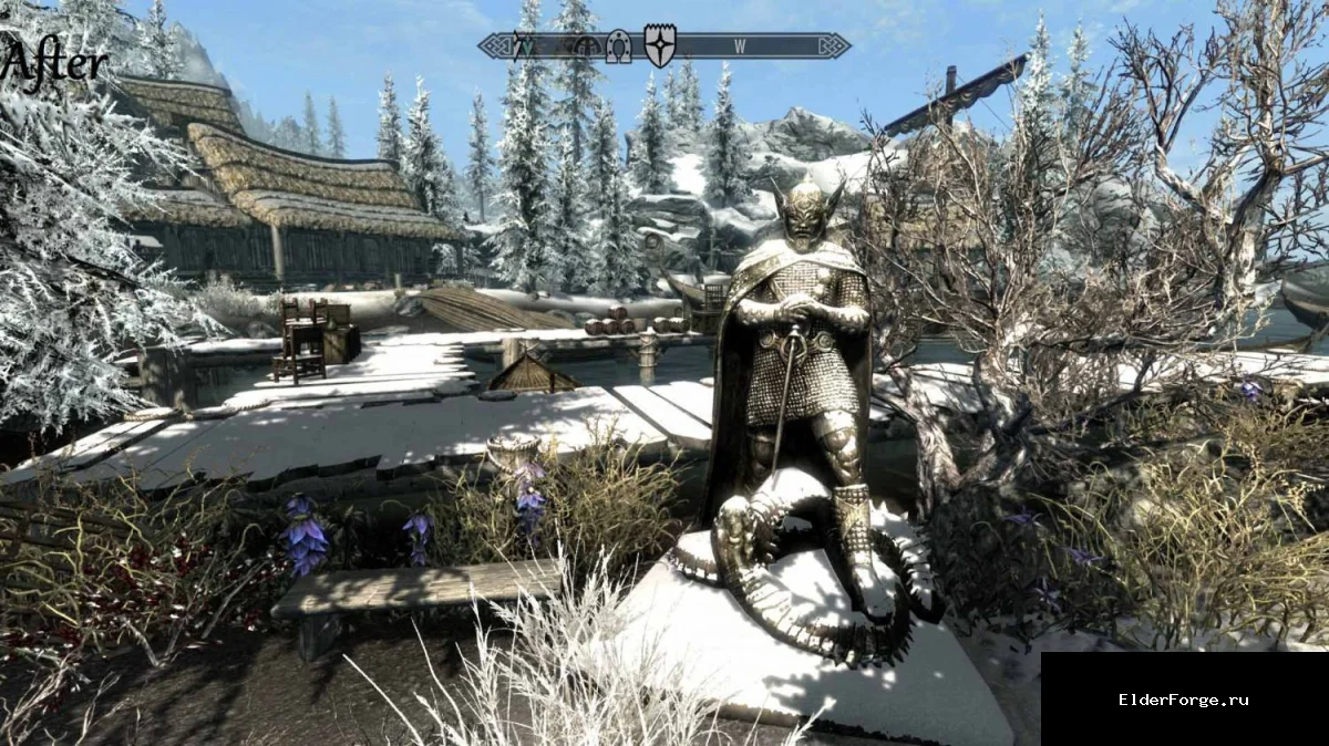 Обложка мода: Улучшенные города и таверны в Skyrim LE – новые предметы и атмосфера
