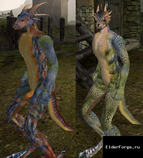 Обложка мода: Улучшенные модели тел аргониан для Morrowind – более детализированные и плавные