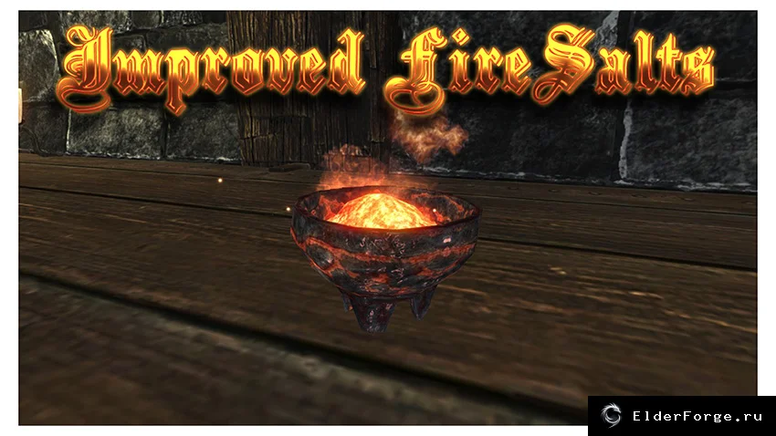 Обложка мода: Улучшенные огненные соли Skyrim LE — реалистичная огненная магия