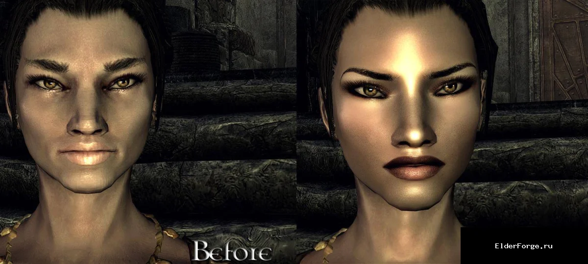 Обложка мода: Улучшенные женские лица V.3 для Skyrim Legendary Edition – реалистичная графика