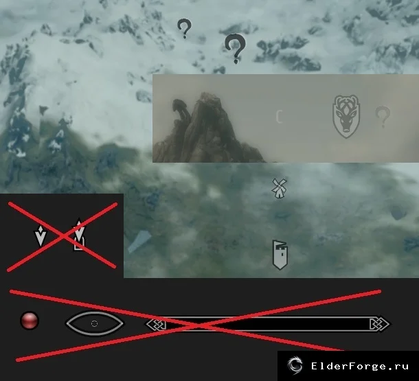 Обложка мода: iHUD для Skyrim LE — улучшенный интерфейс и карта мира