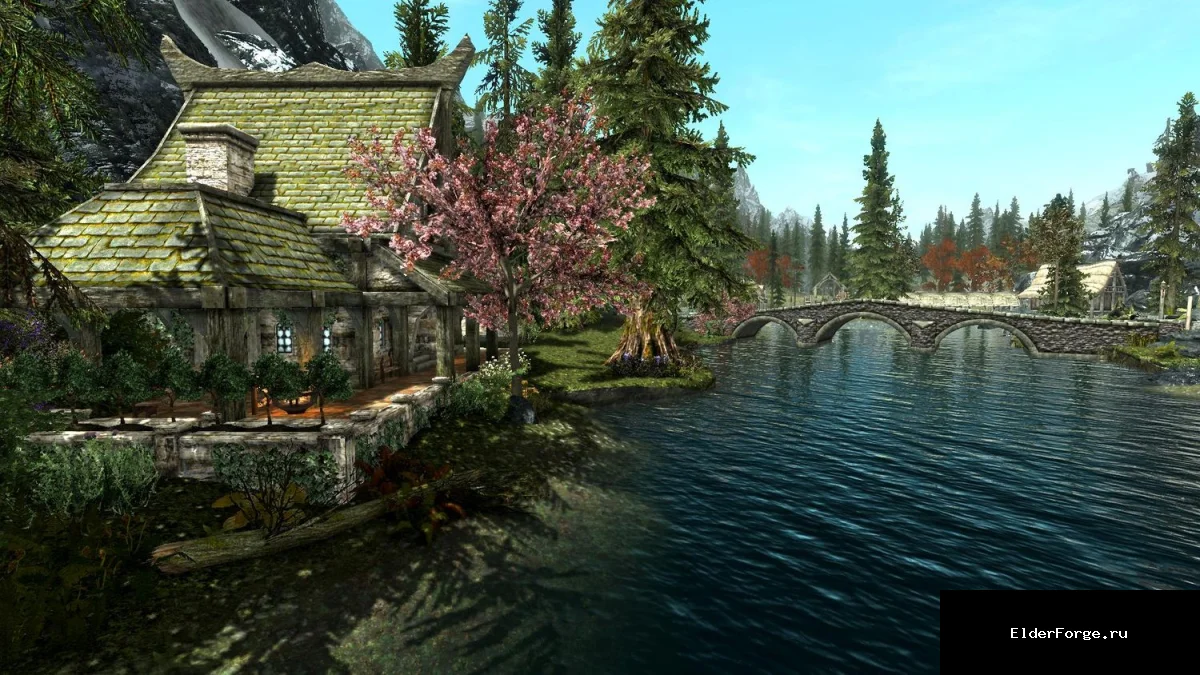Обложка мода: Усадьба у Белой реки – полностью обустроенный дом для Skyrim SE-AE