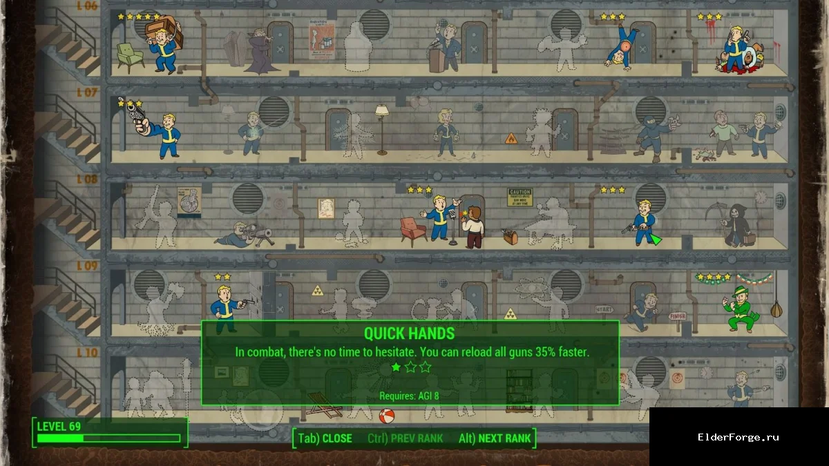 Обложка мода: Усиленный перк «Быстрые руки» для Fallout 4 – мгновенная перезарядка