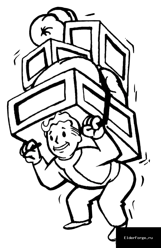 Обложка мода: Увеличенный переносимый вес в Fallout 4 – удобный бонус от The Iron Rose