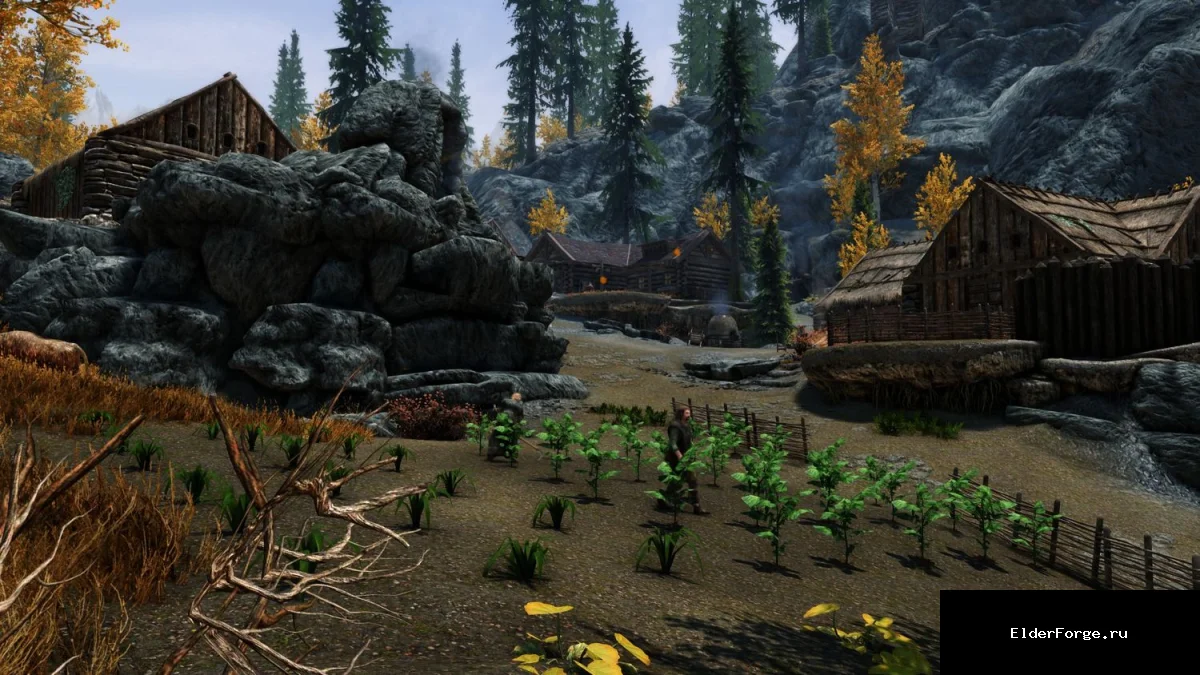 Обложка мода: Великий Камень Шора – полное преобразование поселения в город для Skyrim SE