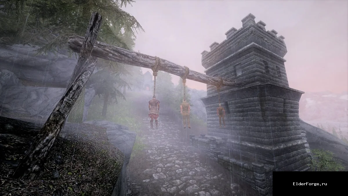 Обложка мода: Виселицы в Солитьюде — декоративный мод для Skyrim Legendary Edition