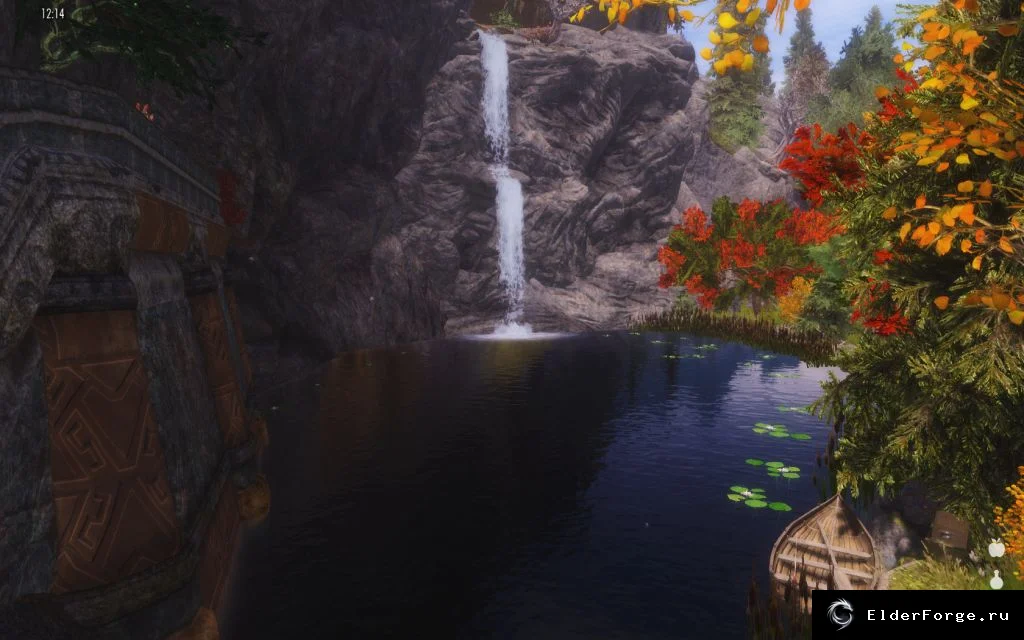 Обложка мода: Водопадная усадьба — уютный дом в двемерском подземелье для Skyrim LE
