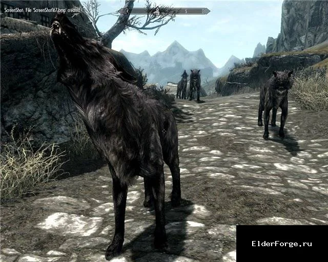 Обложка мода: Волки вам в помощь — компаньоны‑волки для Skyrim Legendary Edition
