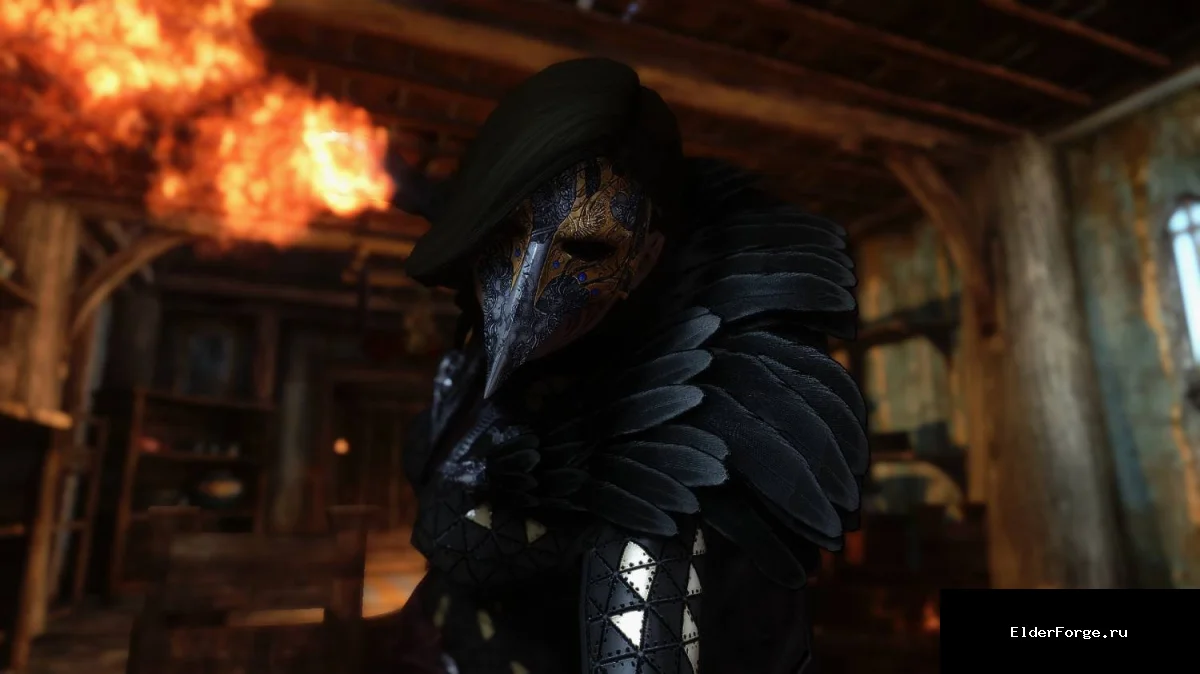 Обложка мода: Воронья броня ведьмы для Skyrim LE – стильный набор брони для женского персонажа