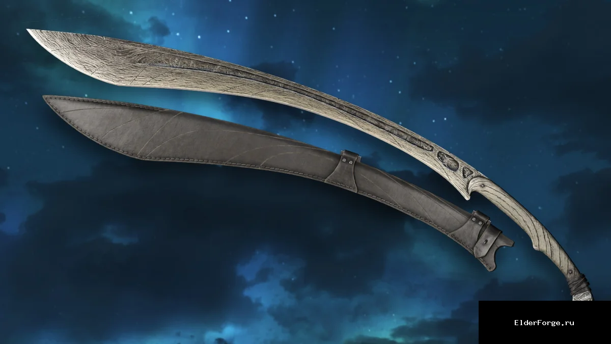 Обложка мода: Вороний клюв – новый одноручный и двуручный меч для Skyrim Legendary Edition