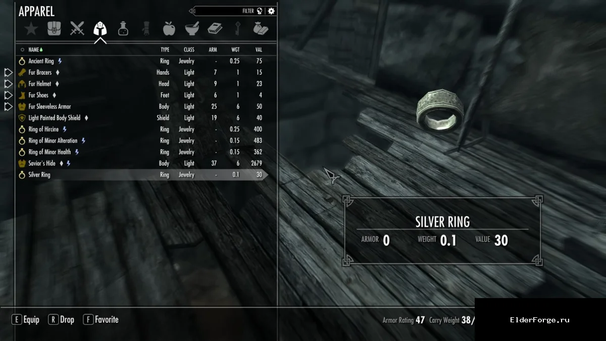 Обложка мода: Все награды Хирсина в Skyrim SE – кольцо и Шкура Спасителя без условий