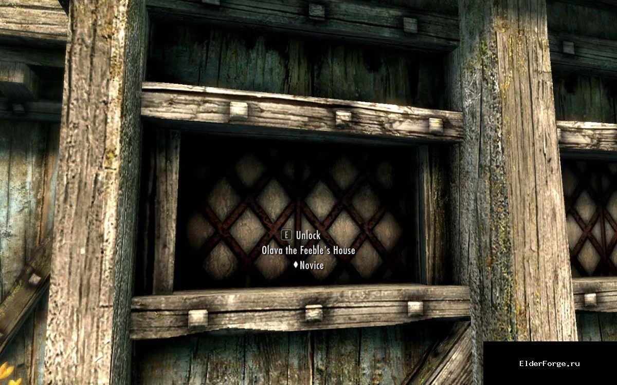 Обложка мода: Вход через окна в Skyrim SE – свободный проход в дома и постройки