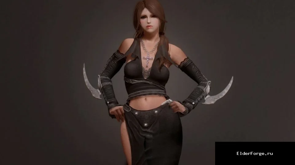 Обложка мода: Хищная элегантность: порт женской брони из Oblivion для CBBE в Skyrim LE