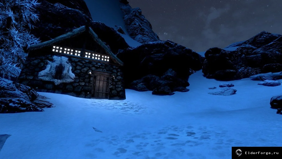 Обложка мода: Хижина 7000 шагов — уютный дом на пути к Высокому Хротгар (Skyrim LE)