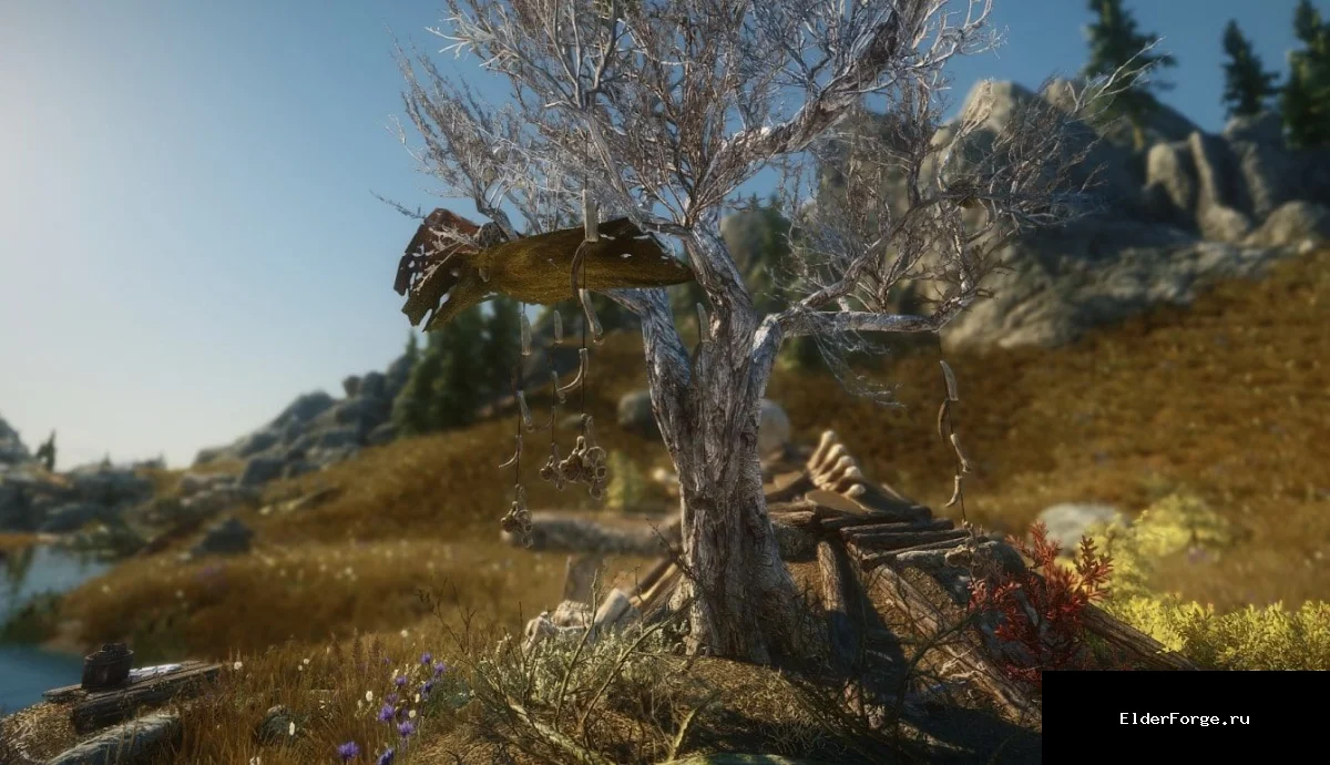 Обложка мода: Хижина Шамана — уютный домик для Довакина в Skyrim LE
