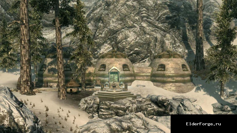 Обложка мода: Хижина Снежных Эльфов LE — Snow Elf Hut за руинами Бтардамз