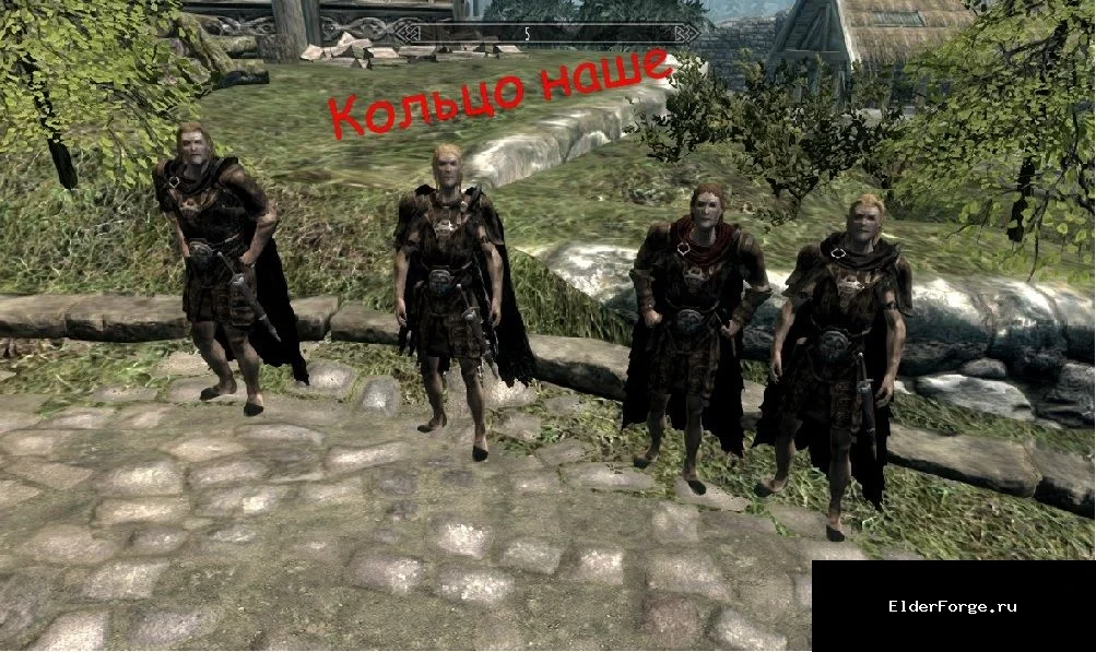 Обложка мода: Хоббиты в Skyrim LE: Фродо, Сэм, Мери и Пиппин в новых тавернах