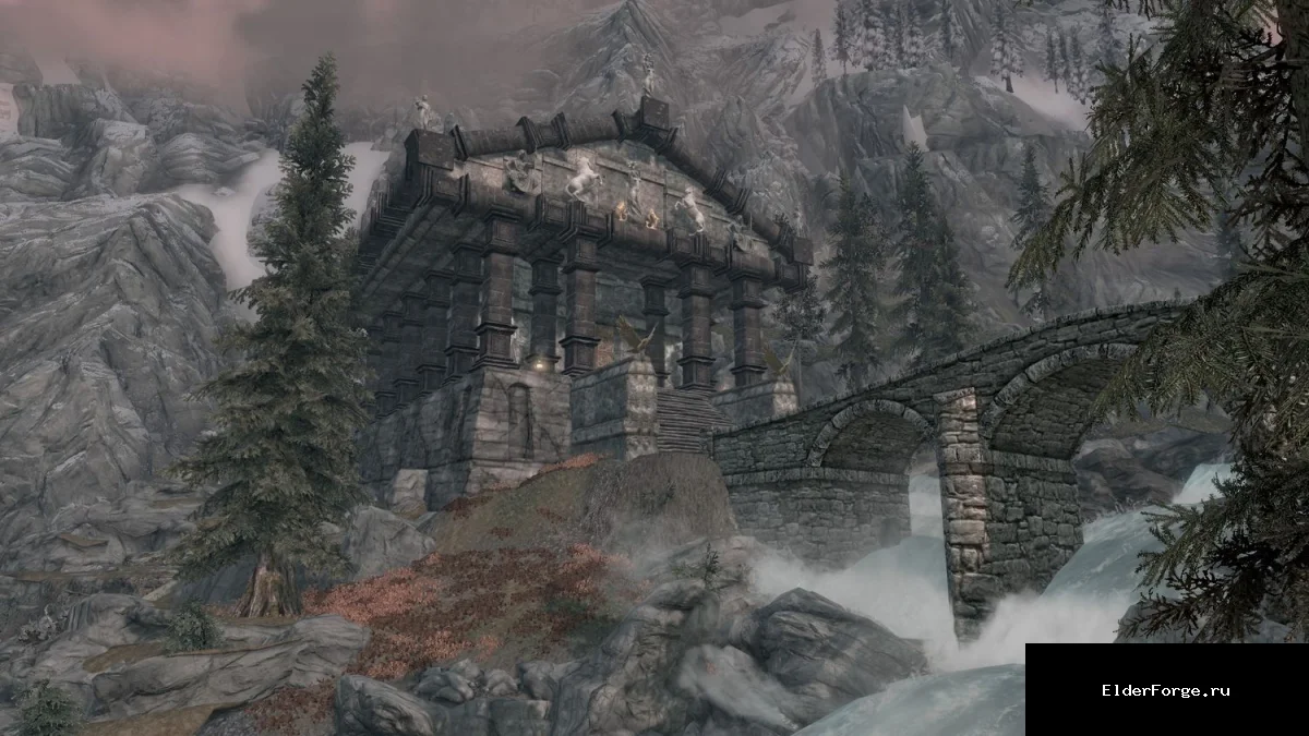Обложка мода: Храм Дибеллы — массивный древний храм богини в Skyrim Legendary Edition