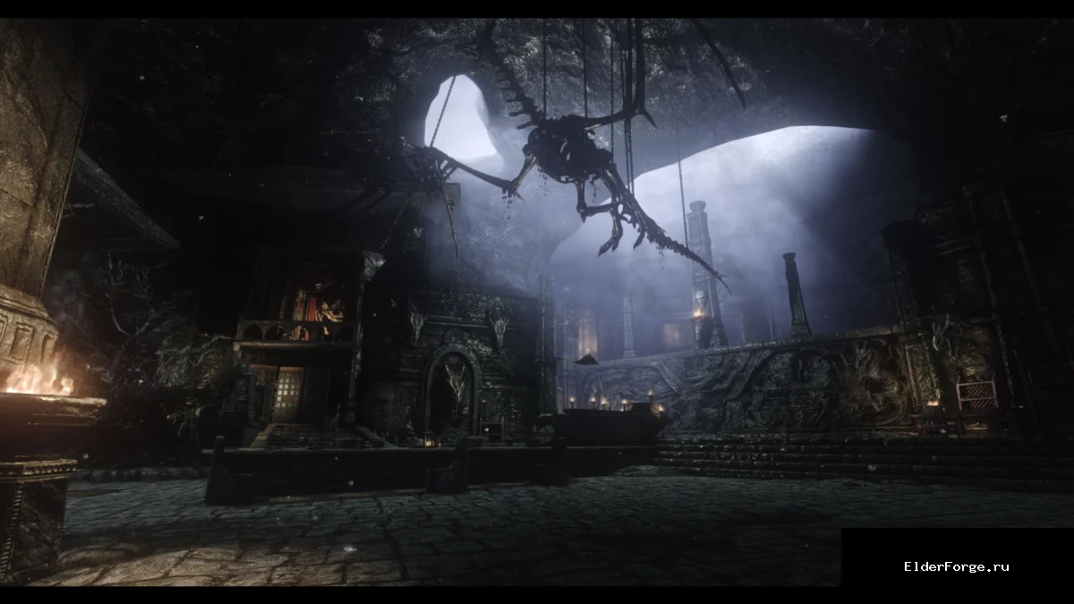 Обложка мода: Храм Небесной Гавани для Skyrim SE‑AE: полная переработка с новыми хранилищами и декором