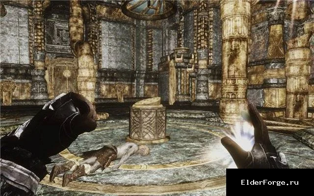 Обложка мода: Заклинание «Великий свет свечи» для Skyrim LE – яркое освещение в подземельях