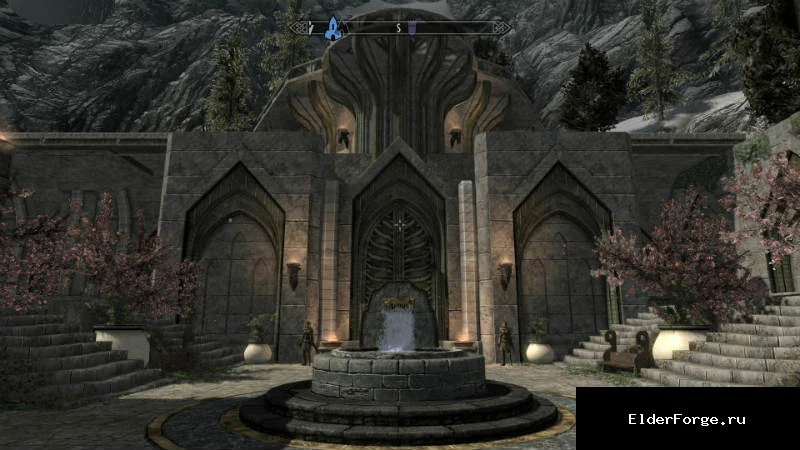 Обложка мода: Замок «Лунный камень» для Skyrim SE — эльфийско‑вампирская резиденция