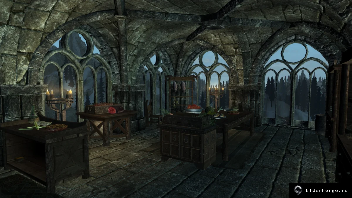 Обложка мода: Замок Струнма — огромный дворец на вершине горы для Skyrim LE