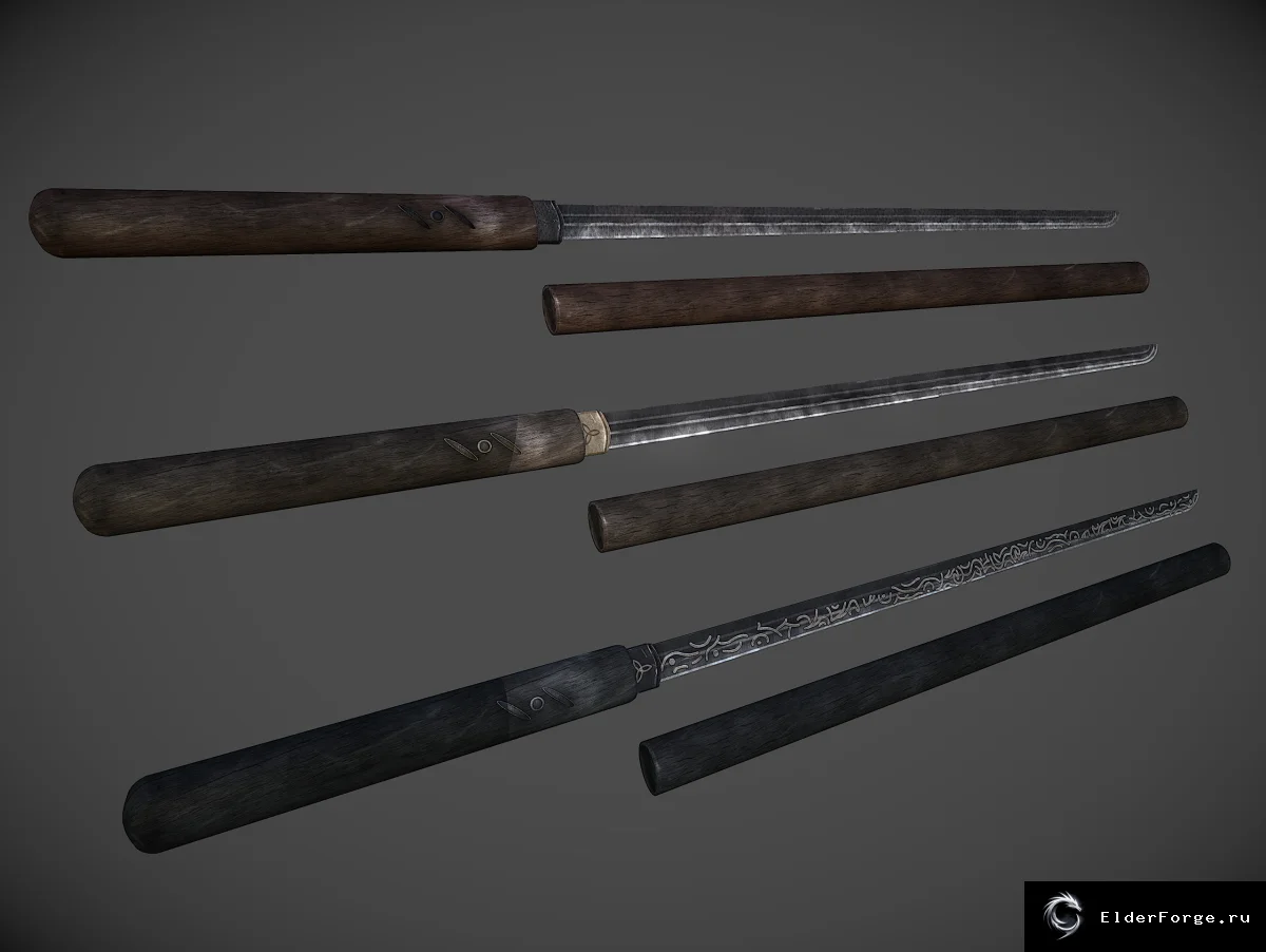 Обложка мода: Затойчи — новые мечи и короткие мечи для Skyrim LE