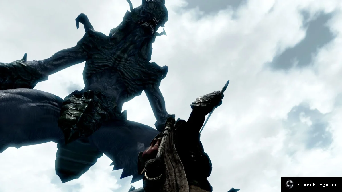Обложка мода: Здесь водятся монстры — часть 1 трилогии охоты для Skyrim SE-AE