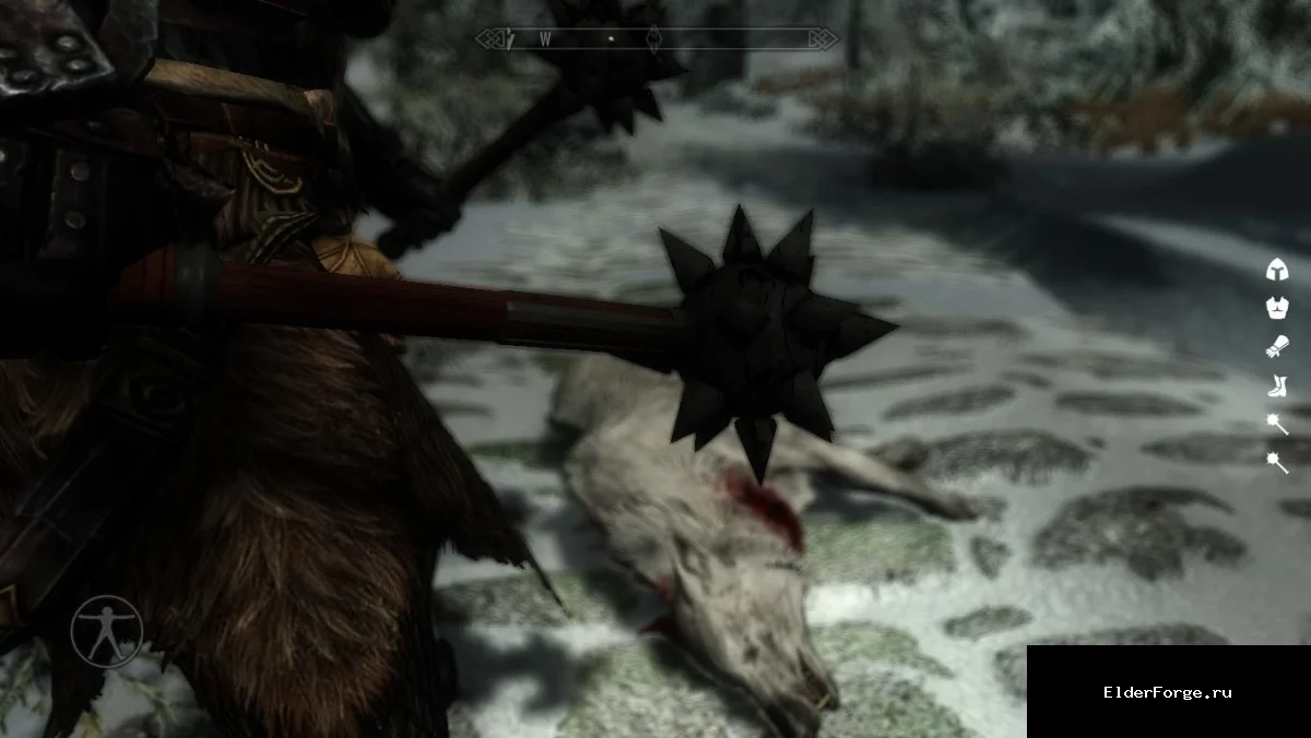 Обложка мода: Железный моргенштерн — новое средневековое оружие для Skyrim LE
