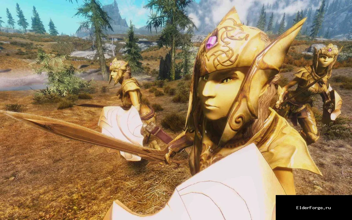 Обложка мода: Золотые и темные стражи – призыв стражей из Oblivion в Skyrim LE